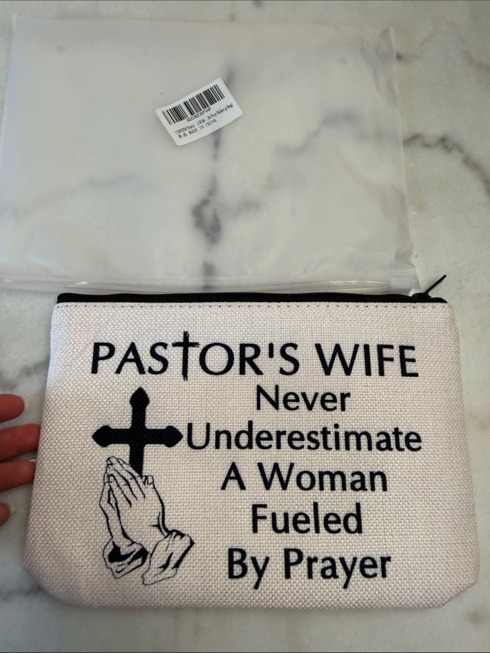 Pastor's Wife Canvas Pouch - Pink - Picture 4 of 4